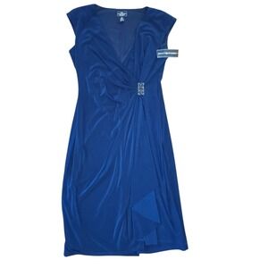 American Living Dress‎ Sheath Rhinestone Detail Party Cocktail Blue 12